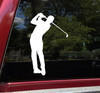 Golfer Vinyl Decal V2 - Male Golf Par Tee Driver - Die Cut Sticker