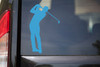 Golfer Vinyl Decal V2 - Male Golf Par Tee Driver - Die Cut Sticker