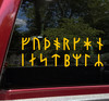 Full Set of 16 Runic Alphabet Vinyl Decals - Younger Futhark Viking Norse - Die Cut Stickers