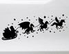 Santa Claus Sleigh with Mythical Creatures Vinyl Decal - Pegasus Dragon Griffin - Die Cut Sticker