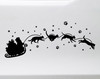 Santa Claus Sleigh with Cats Vinyl Decal - Kittens - Die Cut Sticker