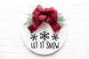 Let It Snow Vinyl Decal - Winter Holiday Christmas Decoration - Die Cut Sticker