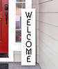 Welcome Vertical Vinyl Decal V5 - Front Porch Home - Die Cut Sticker