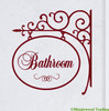 BATHROOM 10.5" x 10" Vinyl Decal Sticker Sign - Loo Lavatory Powder Room