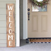 Welcome Vertical Vinyl Decal V10 - Front Porch Home - Die Cut Sticker