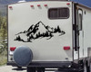 Mountains and Forest Vinyl Decal V7 - 4x4 Camping RV Graphics - Die Cut Sticker