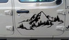 Mountains and Forest Vinyl Decal V7 - 4x4 Camping RV Graphics - Die Cut Sticker