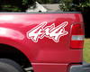 Pair 4X4 Vinyl Decals V8 - 4 by 4 Off Road 4 x 4 Truck 4 Wheel Drive - Die Cut Stickers