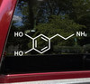 Dopamine Chemical Structure Vinyl Decal - Molecular Feel Good - Die Cut Sticker