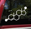 Testosterone Molecular Compound Vinyl Decal V2 - C19H28O2 Chemical Structure - Die Cut Sticker