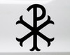 Chi Rho Christogram Vinyl Decal V3 - Monogram of Jesus Christ - Die Cut Sticker