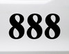 888 Angel Number Vinyl Decal - Balance Achievement Numerology - Die Cut Sticker