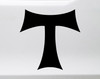 Tau Cross Vinyl Decal - Saint Anthony's Cross Crux - Die Cut Sticker