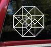 Tesseract Hypercube Vinyl Decal - Cube Geometry - Die Cut Sticker