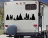 Trees Forest Scene Vinyl Decal - Tree Line RV Camper Trailer - Die Cut Sticker