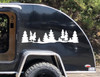 Trees Forest Scene Vinyl Decal - Tree Line RV Camper Trailer - Die Cut Sticker