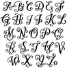 Personalized monogram vinyl decal featuring a custom initial letter surrounded by a classic laurel wreath