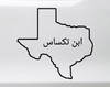 Son of Texas Vinyl Decal - Arabic Calligraphy State Outline - Die Cut Sticker