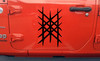 Web of Wyrd Vinyl Sticker V2 - Viking Matrix of Fate Skuld's Net Symbol - Die Cut Decal