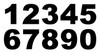 Sheet of 20 Numbers Arial Helvetica Black Font Vinyl Decal - Extra Bold  Mailbox Address - Die Cut Stickers