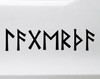 Lagertha in Runes Vinyl Decal - Viking Norse Futhark Shieldmaiden - Die Cut Sticker