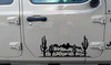 Desert Cactus Mountain Scene V5 Vinyl Decal - RV Camper Graphics Window - Die Cut Sticker