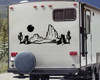 Desert Cactus Mountain Scene V11 Vinyl Decal - Sun RV Camper Graphics - Die Cut Sticker
