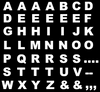 Letter Sheet Arial Font Alphabet Vinyl Decals | Heavy Black | Die Cut Stickers