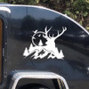 Deer Mountain Bird Scene Custom Vinyl Sticker V4 | Camper Trailer Decals | Die Cut Stickers