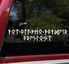 Not All Who Wander Are Lost Viking Futhark runes vinyl decal