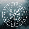 Rune Circle with Viking Compass Vinyl Decal V2 | Vegvisir Runic Viking Norse Mythology | Die Cut Sticker