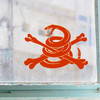 custom size snake bones graphic outdoor sticker

