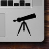 Telescope on tripod vinyl decal in custom sizes and 20 colors for astronomy lovers

