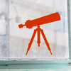 Telescope on tripod vinyl decal in custom sizes and 20 colors for astronomy lovers

