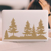 Pine Trees V2 Landscape Vinyl Decal - Custom Sizes - 20 Color Options - Forest Scene