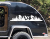 Bigfoot Mountain Scene V17 Vinyl Decal for RV Camper Truck SUV Car Window