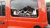 Mountain Scene Trees Vinyl Decal V1 - Not All Who Wander Are Lost - Adventure Sticker - Optional Mirrored Design