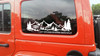 Mountain scene with trees vinyl decal featuring Not All Who Wander Are Lost in Futhark runes, available in multiple sizes and mirrored option. Mountain scene with trees vinyl decal featuring Not All Who Wander Are Lost in Futhark runes, available in multiple sizes and mirrored option.