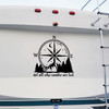 Compass Rose Mountains Vinyl Decal – Not All Who Wander Are Lost Sticker