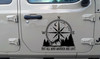 Compass Rose Mountains Vinyl Decal – Not All Who Wander Are Lost Sticker