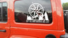 Compass Mountain Bigfoot Vinyl Decal – Not All Who Wander Are Lost