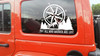 Compass Mountain Scene vinyl decal - Not All Who Wander Are Lost quote