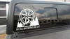 Compass Mountain Scene vinyl decal – Not All Who Wander Are Lost quote
