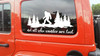 Bigfoot Forest Scene V1 Vinyl Decal – Not All Who Wander Are Lost – RV Camper Sticker Bigfoot Forest Scene V1 Vinyl Decal – Not All Who Wander Are Lost – RV Camper Sticker