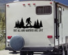 Bigfoot Forest Scene V2 Vinyl Decal – Not All Who Wander Are Lost – RV Camper Sticker Bigfoot Forest Scene V2 Vinyl Decal – Not All Who Wander Are Lost – RV Camper Sticker