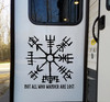Viking Compass Vegvisir V1 Decal – Not All Who Wander Are Lost Norse Symbol Sticker
