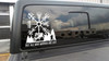 Viking Compass Vegvisir with Mountains and Warrior Vinyl Decal – Not All Who Wander Are Lost Viking Compass Vegvisir with Mountains and Warrior Vinyl Decal – Not All Who Wander Are Lost