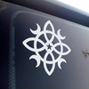 Witches Knot V2 with Crescent Moons and Star Vinyl Decal – Celtic Pagan Symbol