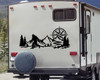 Mountains Compass Bigfoot V2 Vinyl Decal – Sasquatch Hiking Camping RV Car Wall Sticker