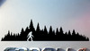 Sasquatch Bigfoot Among Trees cryptid folklore decal – adventure car truck SUV badge accent